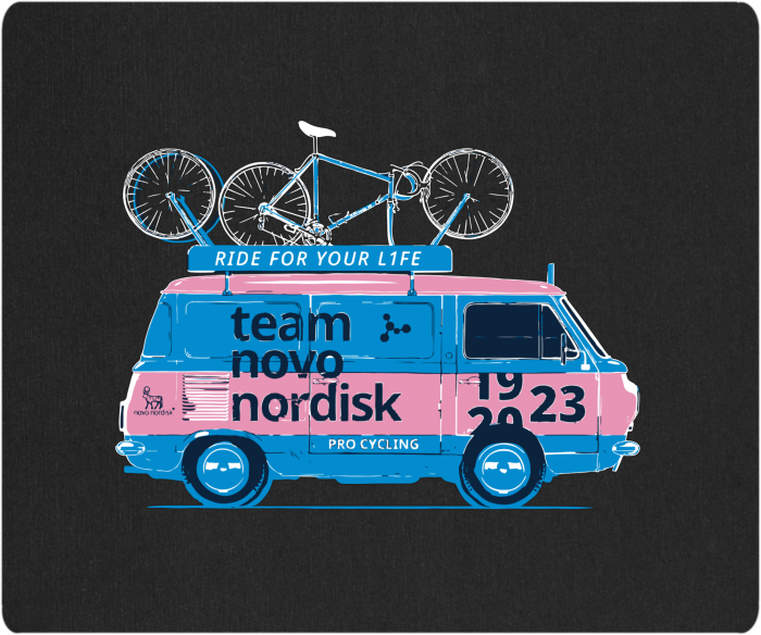 Team Novo Nordisk - Tnn 2023 Mouse Pad - TNN Blue Light & tnn pink