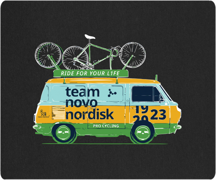 Team Novo Nordisk - Tnn 2023 Mouse Pad - TNN Yellow & tnn green